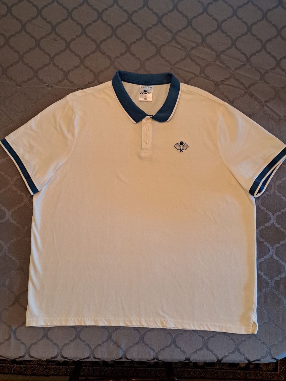 Crane Pickleball Short Sleeve Shirt Men’s Size XXL Off-white NWOT